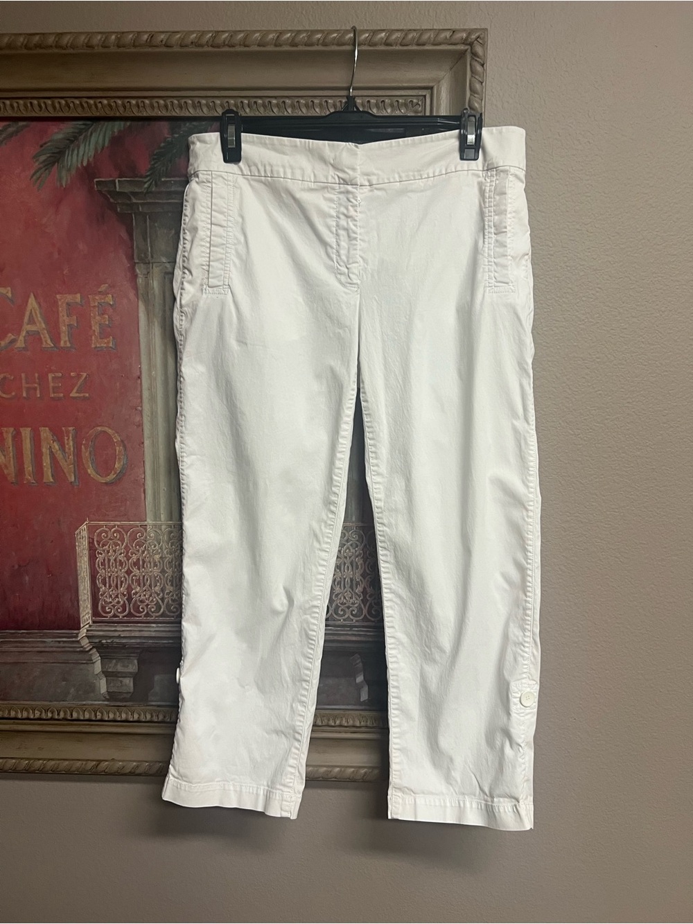 Eileen Fisher White Cropped Pants